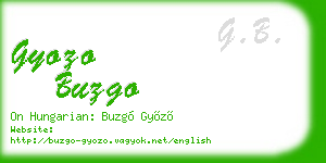 gyozo buzgo business card
